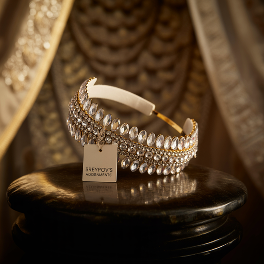 Apsara-Style Gold Headpiece (Crown)