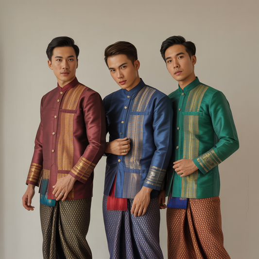 សម្លៀក​បំពាក់​ខ្មែរ​ដែល​ត្រៀម​រួច​ជា​ស្រេច​សម្រាប់​បុរស