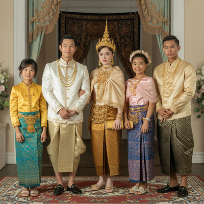 ការជួលសំលៀកបំពាក់ក្នុងពិធី (កូនក្រមុំ កូនកំលោះ និងគ្រួសារ)
