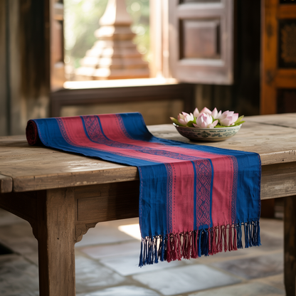 Traditional Krama Scarf – Red/White Cotton